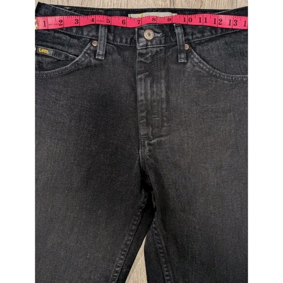 Lee Mens Jeans Regular Fit  Black Size 30x32 | Classic Straight Leg Denim - Picture 8 of 11